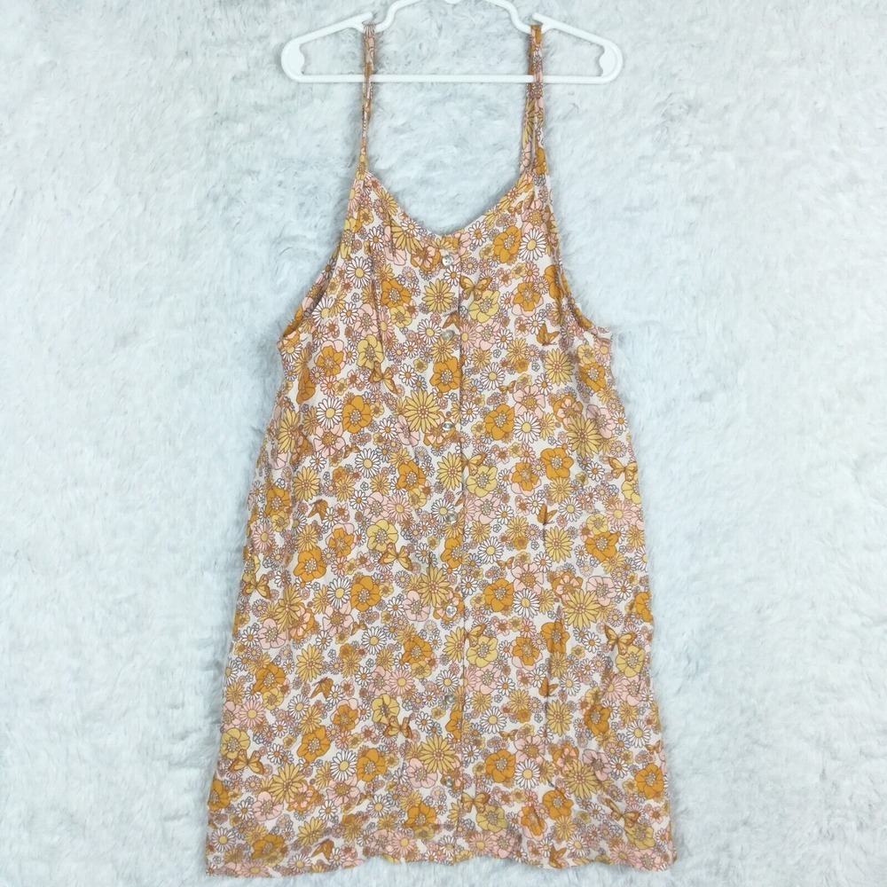 Jessica Simpson Girls Dress Midi Marigold Butterfly Floral Sleeveless 10 New